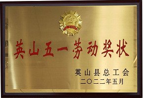 英山五一劳动奖状
